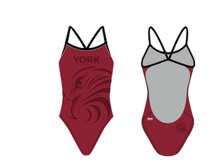 York Women’s Open Back Thin Strap Swimsuit T6