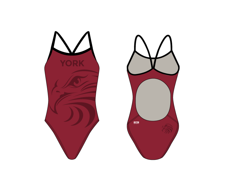 York Women’s Active Back Thin Strap Swimsuit T6