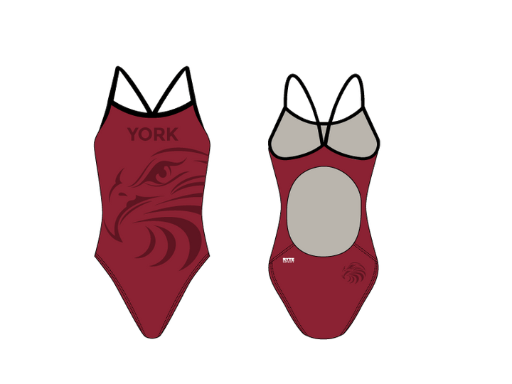 York Women’s Active Back Thin Strap Swimsuit T6