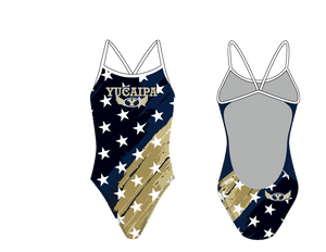 Yucaipa High School Swim 2019 Custom Women’s Open Back Thin Strap Swimsuit - Personalized T6 - BD