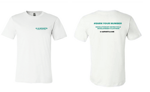 6-8 Earn Your Number White tee RYTE Sport