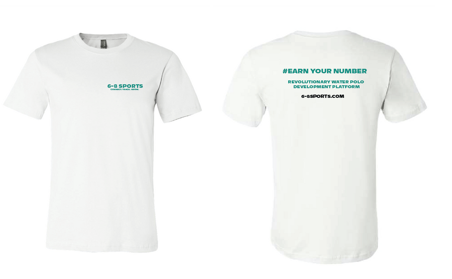 6-8 Earn Your Number White tee
