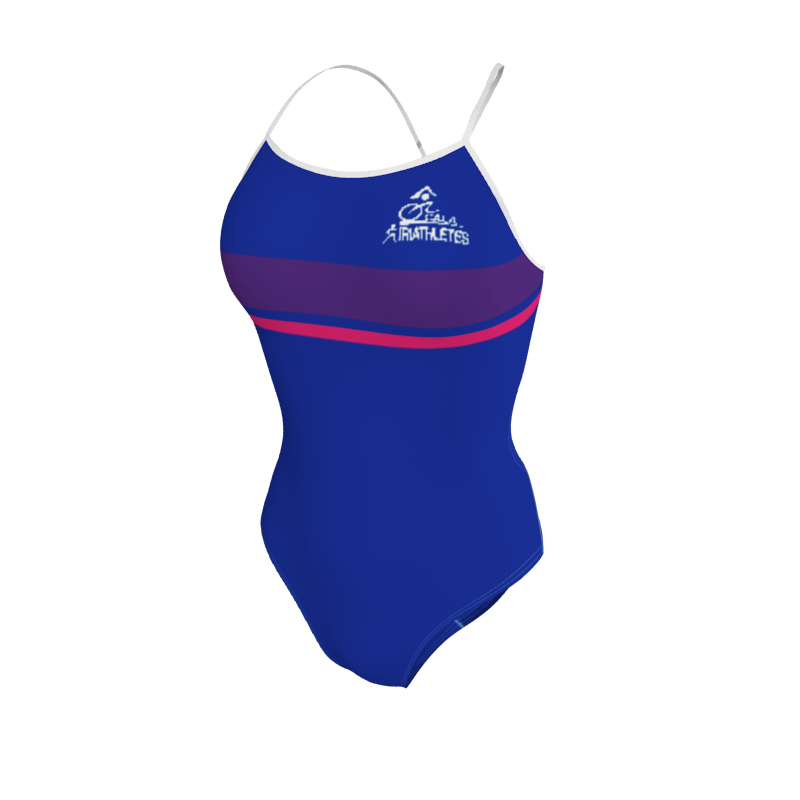 Womens Active Back Swimsuit Racing Stripes Womens Active Back Swimsuit. (x 1) Custom