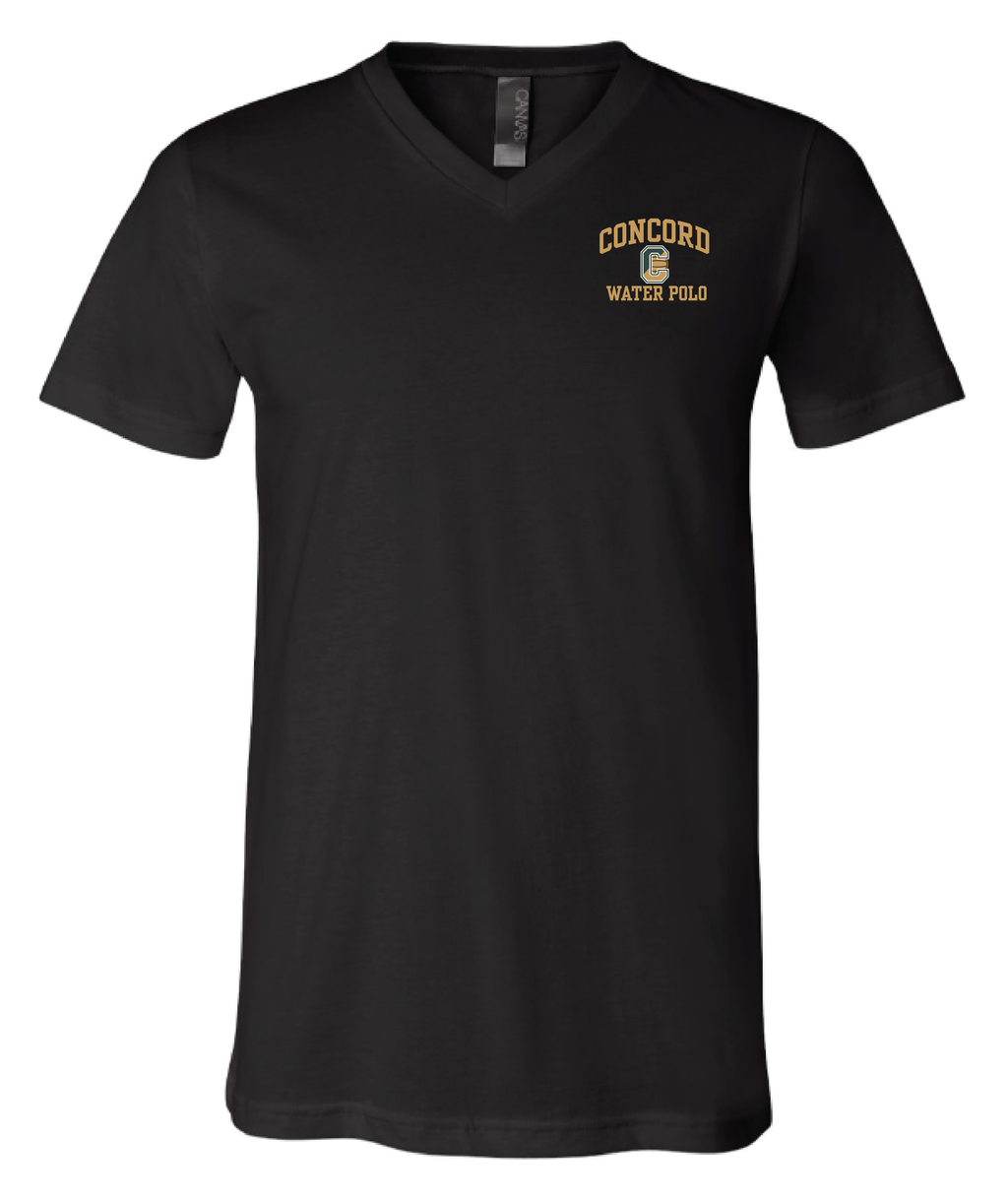Concord Water Polo Women's V Neck T-Shirt 2022 Black