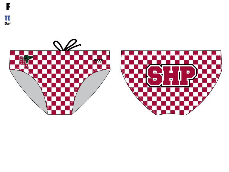 Sacred Heart Checkered Water Polo Suit