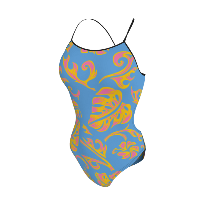 Womens Open Back Swimsuit Hawaiian Womens Open Back Swimsuit. (x 1) Custom