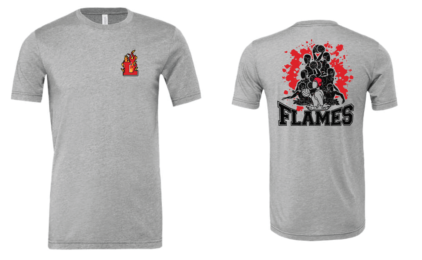 Lodi Girl's Unisex Tee Water Polo 2023 - Heather Gray RYTE Sport