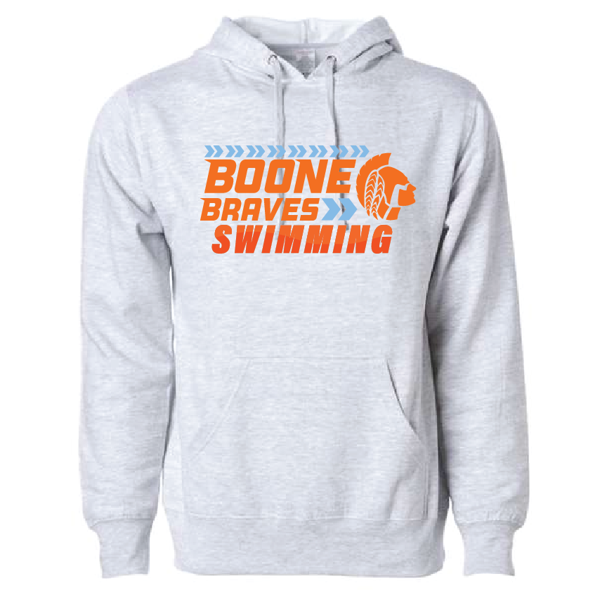 Boone SwimmingUnisex Hoodie - Heather Gray RYTE Sport