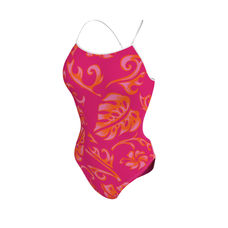 Womens Open Back Swimsuit Hawaiian Womens Open Back Swimsuit. (x 1) Custom