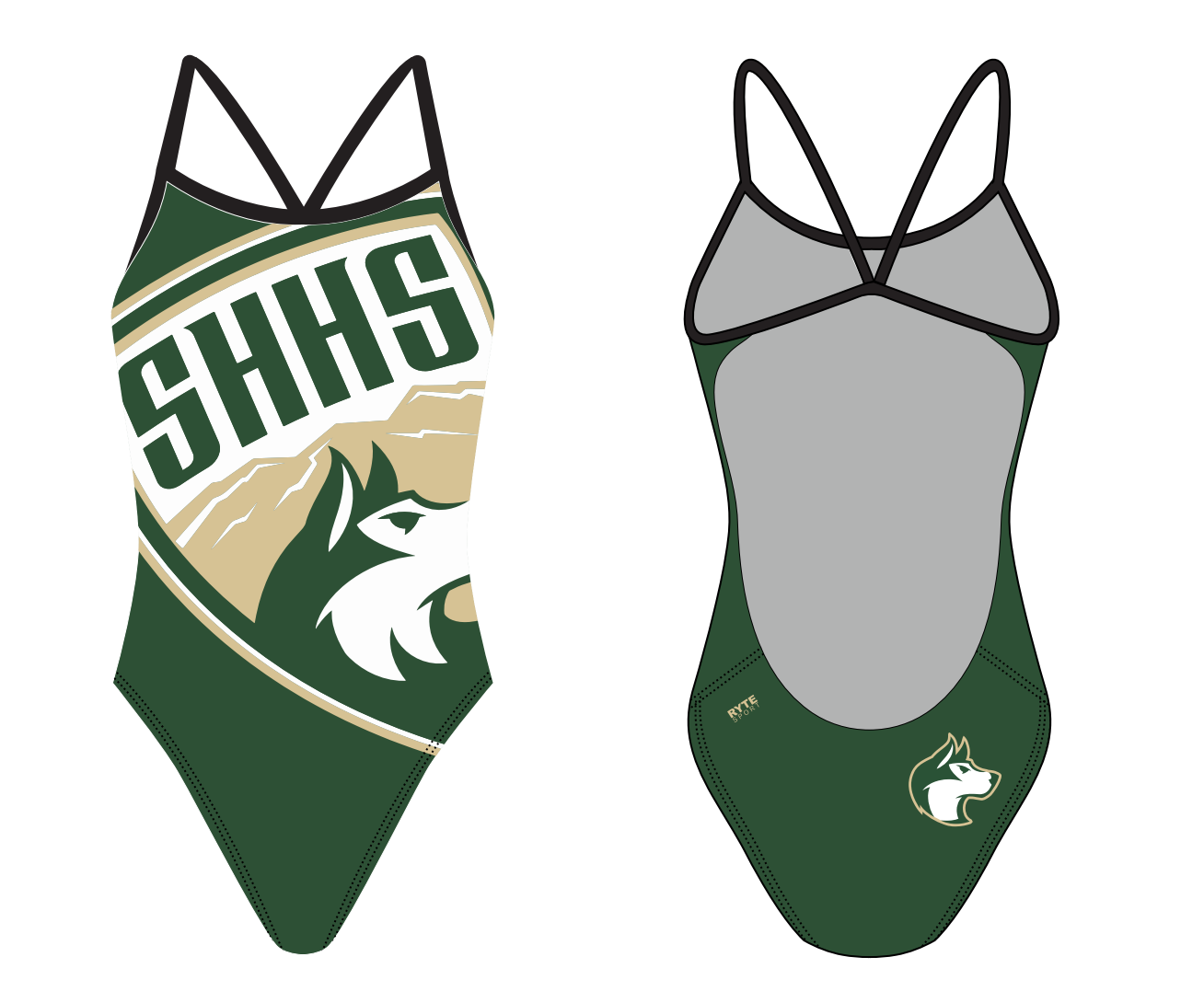 South Hills High School 2022 Women's Open Back Suit RYTE Sport