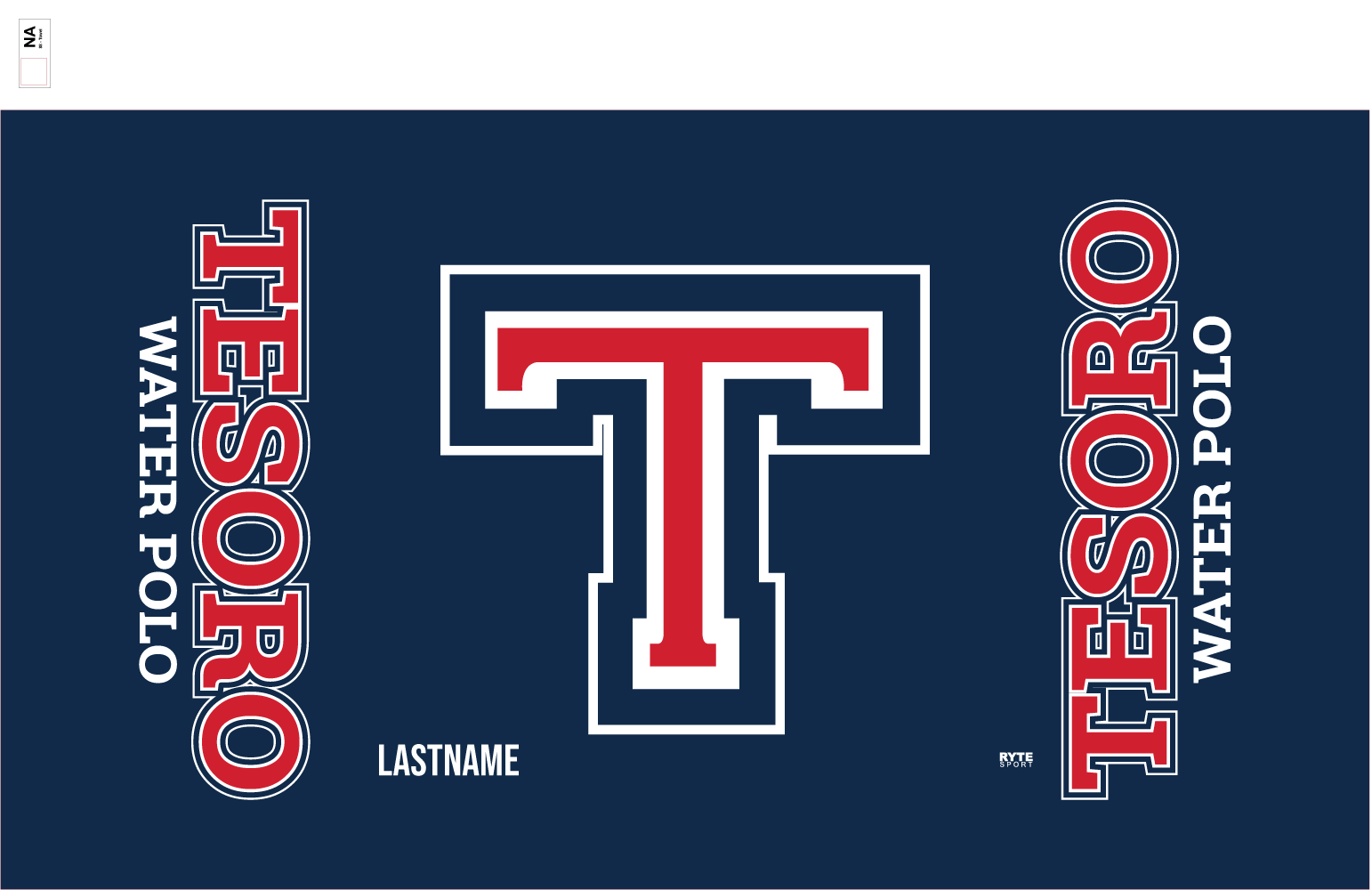 CUSTOM Tesoro High School 2022 Water Polo Towel RYTE Sport