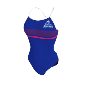 Womens Open Back Swimsuit Racing Stripes Womens Open Back Swimsuit. (x 1) Custom