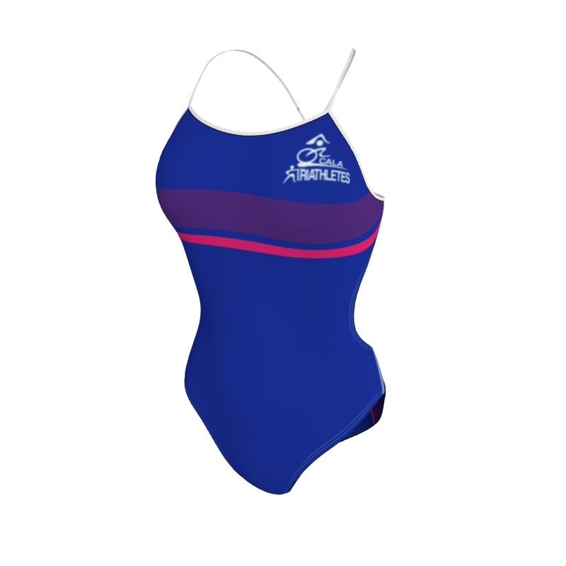 Womens Open Back Swimsuit Racing Stripes Womens Open Back Swimsuit. (x 1) Custom