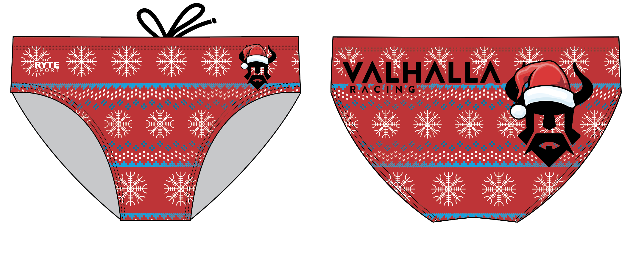 Valhalla Christmas Red Brief RYTE Sport