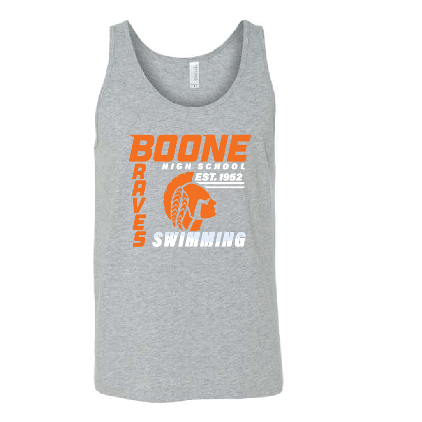 Boone Unisex Swim Tank Top - Heather Gray RYTE Sport