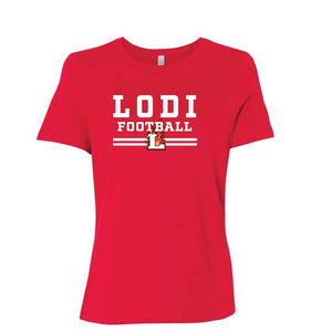 Lodi Football Female tee - Red RYTE Sport
