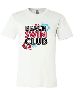Youth Beach Swim Club White Tee