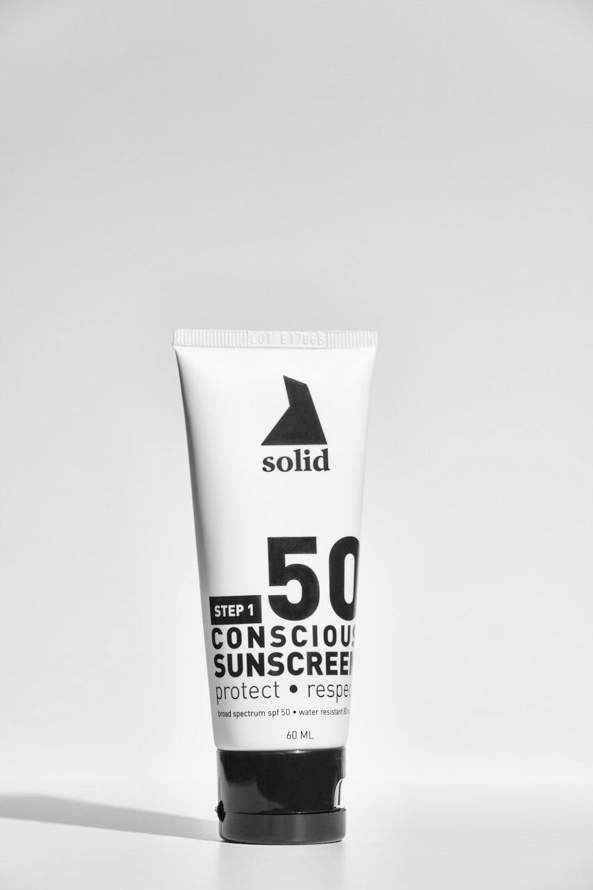 Solid Sun Logistics SPF 50 Sunscreen Travel Size, 100% Mineral Based. 2 oz. Tube